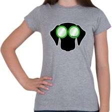 PRINTFASHION Tacskó zöld napszemüvegben - Női póló - Sport szürke női póló