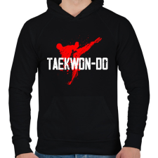 PRINTFASHION Taekwon-do - Férfi kapucnis pulóver - Fekete férfi pulóver, kardigán