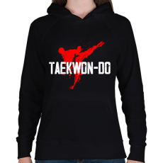PRINTFASHION Taekwon-do - Női kapucnis pulóver - Fekete