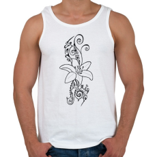 PRINTFASHION Tahiti virág - Férfi atléta - Fehér