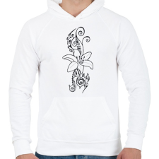 PRINTFASHION Tahiti virág - Férfi kapucnis pulóver - Fehér női pulóver, kardigán