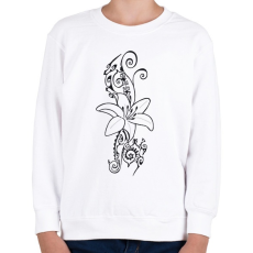 PRINTFASHION Tahiti virág - Gyerek pulóver - Fehér