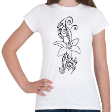 PRINTFASHION Tahiti virág - Női póló - Fehér