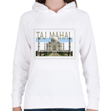 PRINTFASHION Taj Mahal - Női kapucnis pulóver - Fehér női pulóver, kardigán