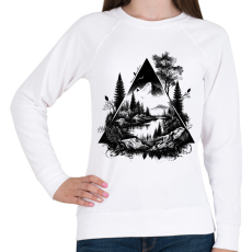 PRINTFASHION Tájkép - Női pulóver - Fehér