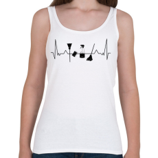 PRINTFASHION Takarító EKG - Női atléta - Fehér