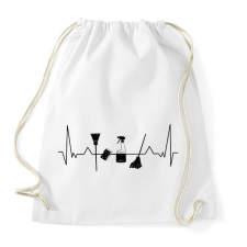PRINTFASHION Takarító EKG - Sportzsák, Tornazsák - Fehér tornazsák
