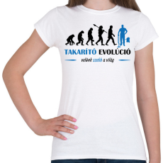 PRINTFASHION Takarító evolúció - Női póló - Fehér