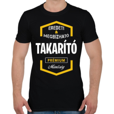 PRINTFASHION Takarító prémium minőség - Férfi póló - Fekete