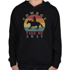 PRINTFASHION Take me away - Gyerek kapucnis pulóver - Fekete
