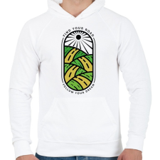 PRINTFASHION Találd meg az utad, kövesd az álmaid - Férfi kapucnis pulóver - Fehér férfi pulóver, kardigán