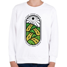 PRINTFASHION Találd meg az utad, kövesd az álmaid - Gyerek pulóver - Fehér