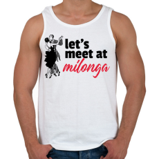 PRINTFASHION Találkozzunk a Milongán - Férfi atléta - Fehér