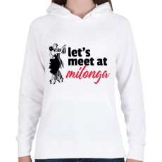 PRINTFASHION Találkozzunk a Milongán - Női kapucnis pulóver - Fehér