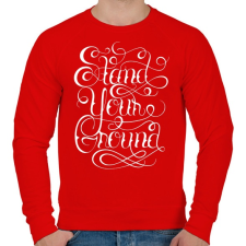 PRINTFASHION Talpon maradni - Férfi pulóver - Piros férfi pulóver, kardigán