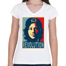 PRINTFASHION tamara_gevara01_2 - Női V-nyakú póló - Fehér női póló