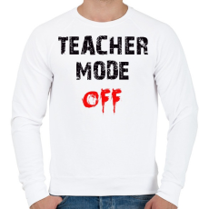 PRINTFASHION TANÁR MÓD KI - Férfi pulóver - Fehér