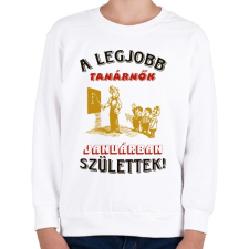 PRINTFASHION Tanárnő szülinapja január - Gyerek pulóver - Fehér gyerek pulóver, kardigán