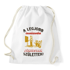 PRINTFASHION Tanárnő szülinapja június - Sportzsák, Tornazsák - Fehér tornazsák