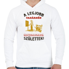 PRINTFASHION Tanárnő szülinapja november - Férfi kapucnis pulóver - Fehér férfi pulóver, kardigán