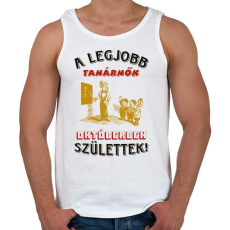 PRINTFASHION Tanárnő szülinapja színes - Férfi atléta - Fehér