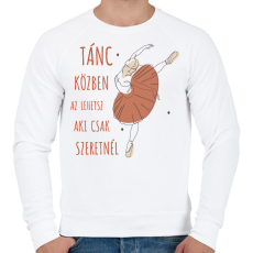 PRINTFASHION Tánc közben - Férfi pulóver - Fehér