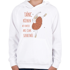 PRINTFASHION Tánc közben - Gyerek kapucnis pulóver - Fehér gyerek pulóver, kardigán