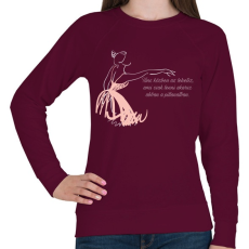 PRINTFASHION Tánc - Női pulóver - Bordó