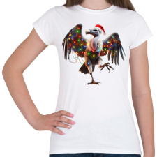 PRINTFASHION Táncoló karácsonyi party keselyű - Női póló - Fehér női póló