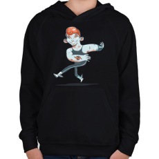 PRINTFASHION Táncos - Gyerek kapucnis pulóver - Fekete