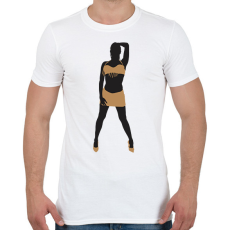 PRINTFASHION Táncosnő - Férfi póló - Fehér