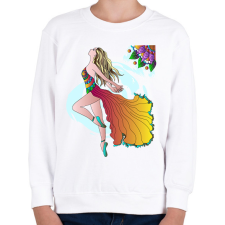 PRINTFASHION Táncosnő - Gyerek pulóver - Fehér gyerek pulóver, kardigán