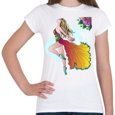 PRINTFASHION Táncosnő - Női póló - Fehér női póló
