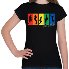 PRINTFASHION Táncosok - Női póló - Fekete
