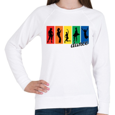 PRINTFASHION Táncosok - Női pulóver - Fehér női pulóver, kardigán