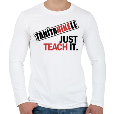 PRINTFASHION tanítanikell - Férfi hosszú ujjú póló - Fehér