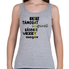 PRINTFASHION TANÍTÓ - Női atléta - Sport szürke