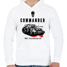 PRINTFASHION tank2 - Férfi kapucnis pulóver - Fehér férfi pulóver, kardigán