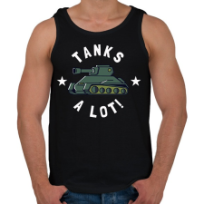PRINTFASHION Tanks a lot! - Férfi atléta - Fekete atléta, trikó