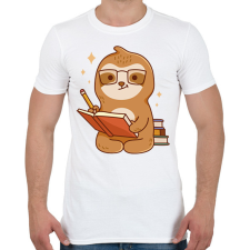 PRINTFASHION Tanuló lajhár - Férfi póló - Fehér férfi póló