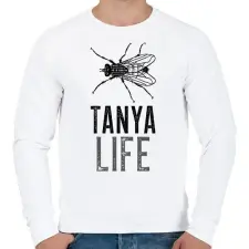 PRINTFASHION TANYA LIFE - Férfi pulóver - Fehér férfi pulóver, kardigán
