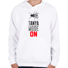 PRINTFASHION TANYA MODE ON - Gyerek kapucnis pulóver - Fehér