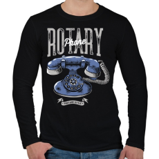 PRINTFASHION Tárcsázós telefon - Férfi hosszú ujjú póló - Fekete