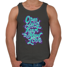 PRINTFASHION Tárd ki a szíved - Férfi atléta - Sötétszürke