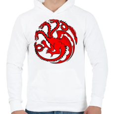 PRINTFASHION Targaryen címer - Férfi kapucnis pulóver - Fehér