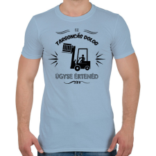 PRINTFASHION Targoncás dolog - Férfi póló - Világoskék férfi póló