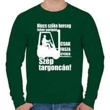 PRINTFASHION Targoncás - Férfi pulóver - Sötétzöld férfi pulóver, kardigán