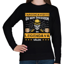 PRINTFASHION Targoncás legenda - Női pulóver - Fekete női pulóver, kardigán