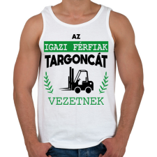 PRINTFASHION Targoncát vezetnek - Férfi atléta - Fehér atléta, trikó