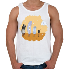 PRINTFASHION Tárhely evolúció - Férfi atléta - Fehér atléta, trikó